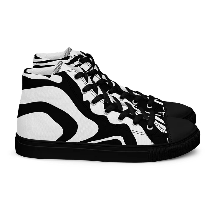 Zebra Stripe Print High Top Canvas Shoes product image (2)