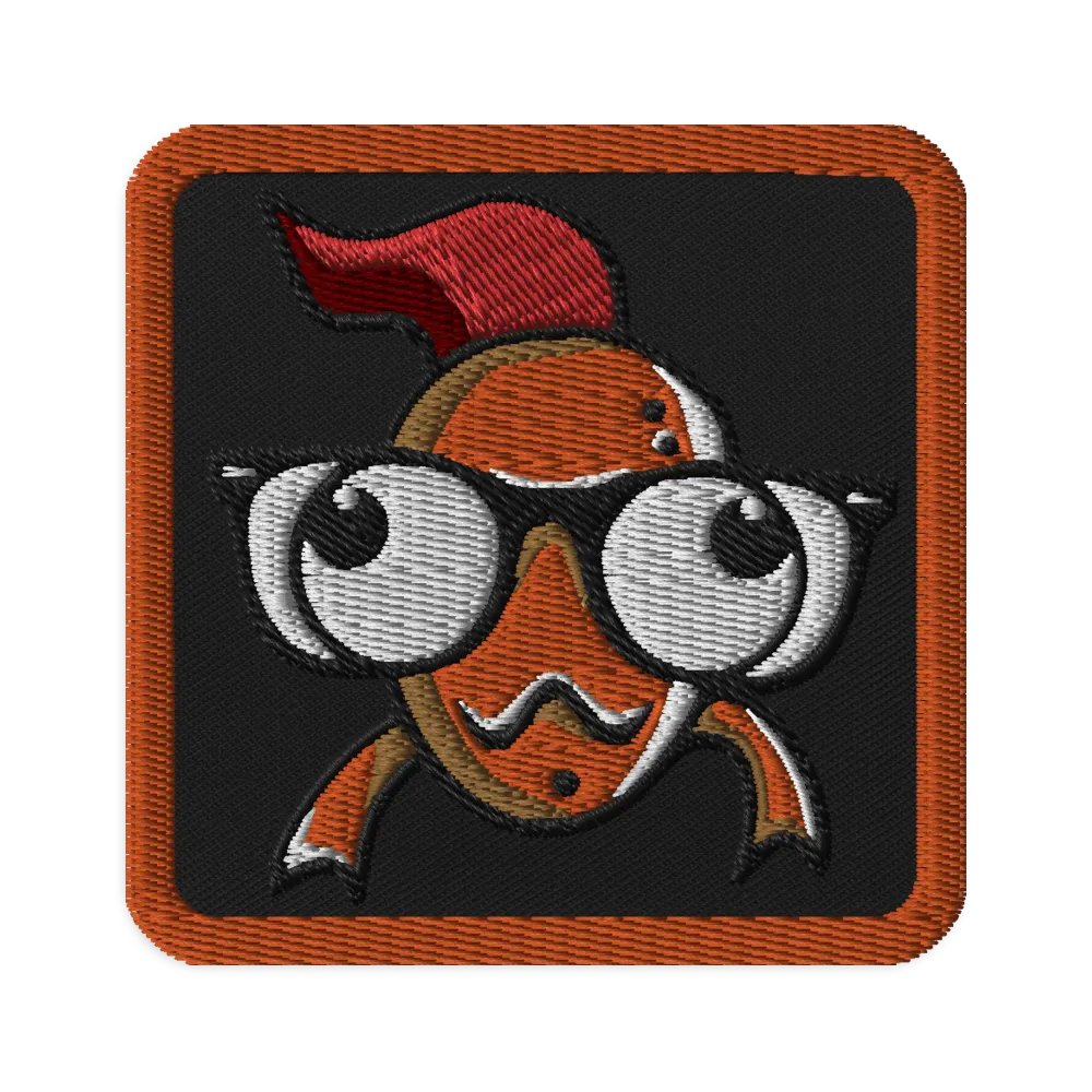 FEESH Logo Square Patch [orange border] product image (2)
