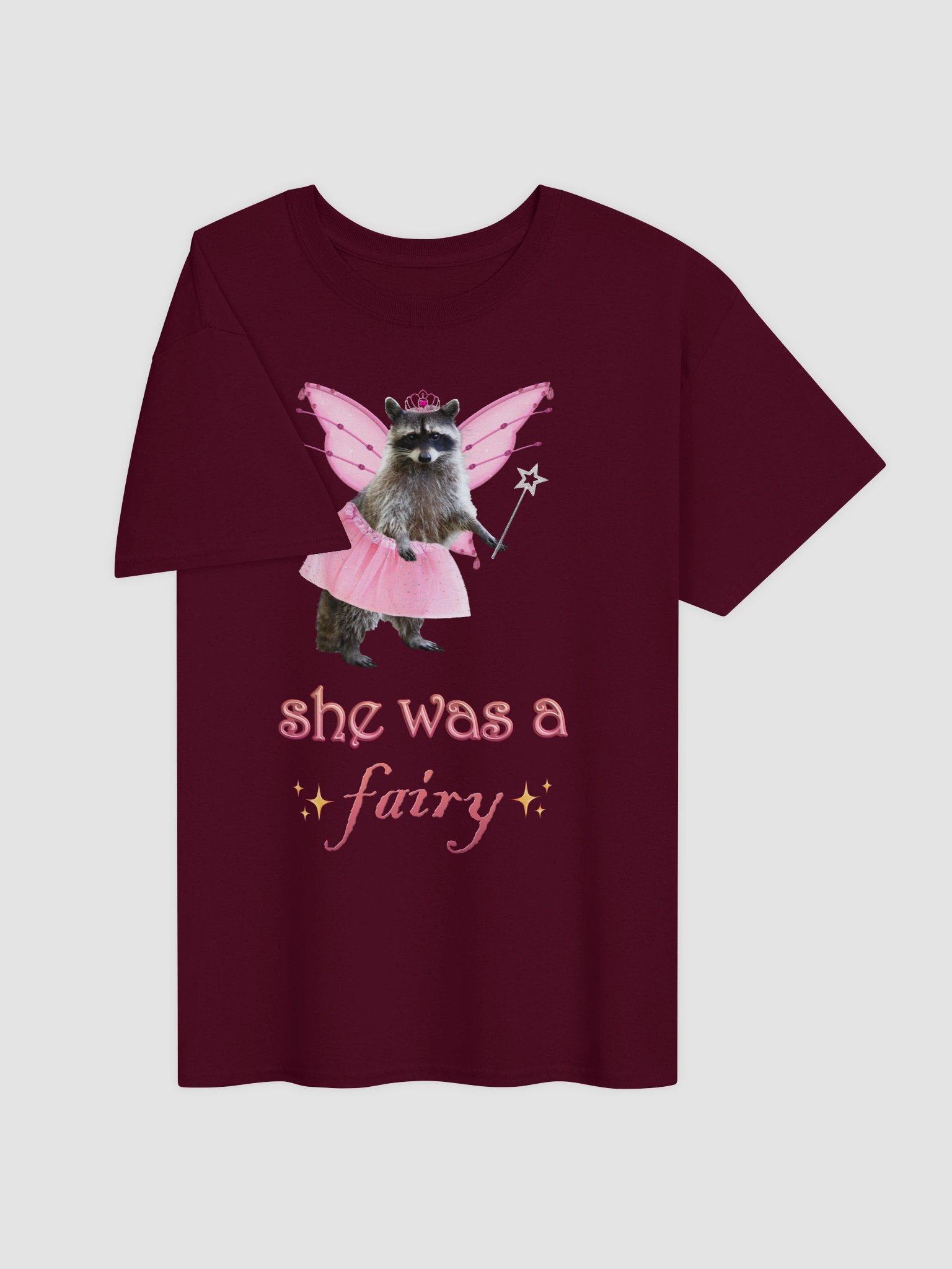 She was a fairy - raccoon T-shirt product image (3)