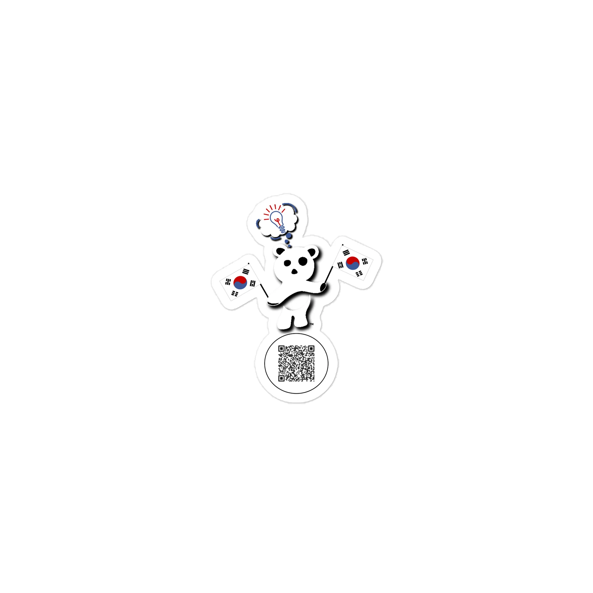 Korea Republic — Country Bear Sticker | BehrBrained Media product image (1)