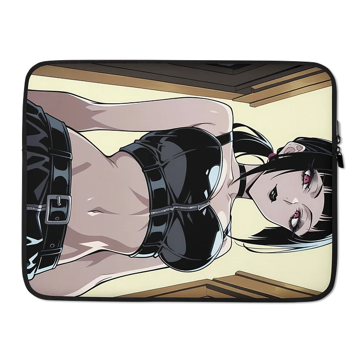 Luna Rain Original Character Emo Laptop Sleeve | Red Eyes Latex Recline Aesthetic Neoprene product image (2)
