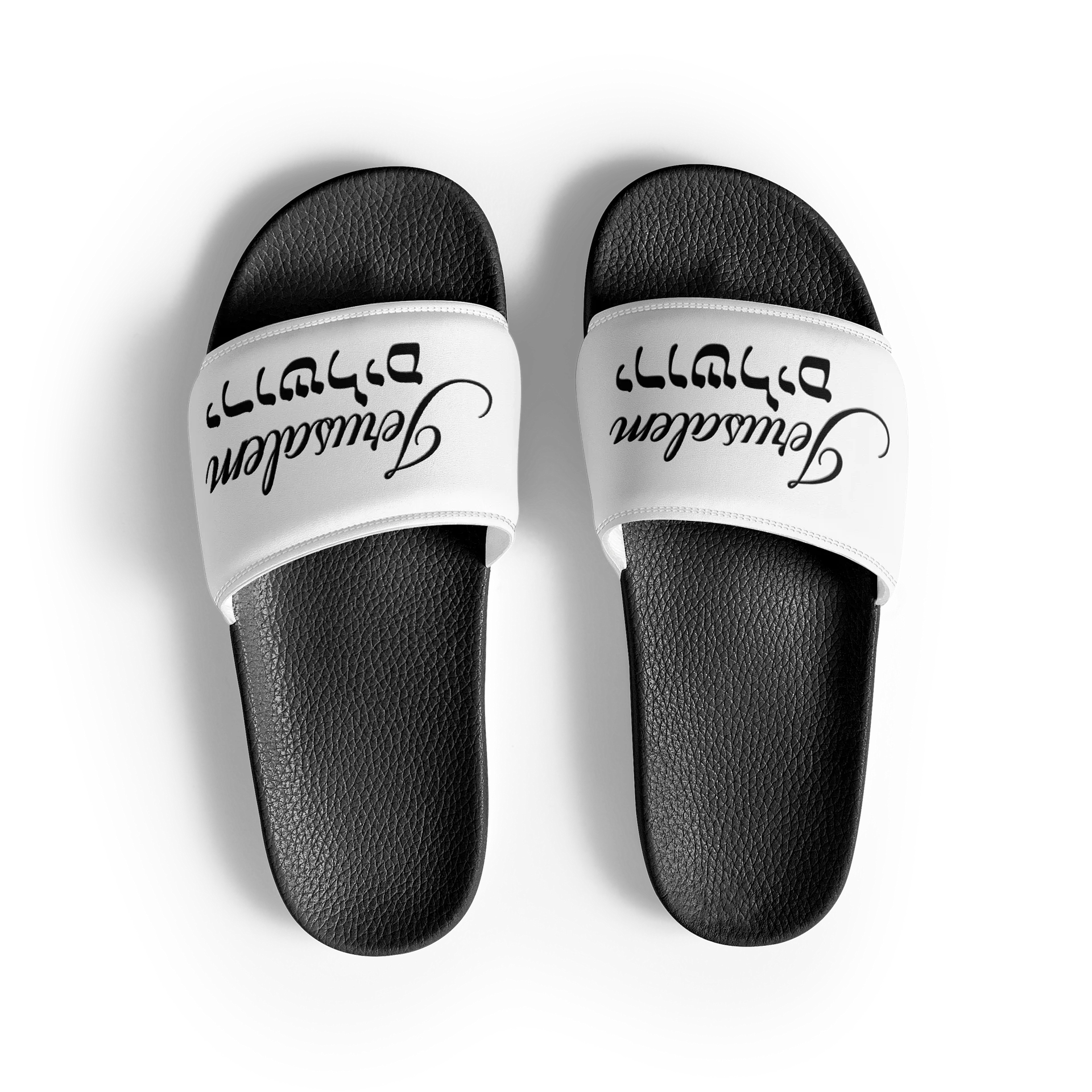 WOMEN'S JERUSALEM SLIDE SANDALS (Black Letters) product image (4)