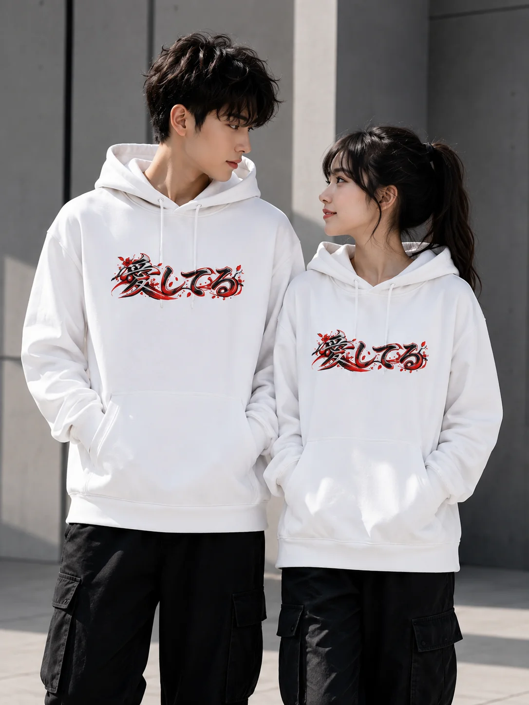 Red Blossom Japanese Calligraphy Hoodie product image (21)