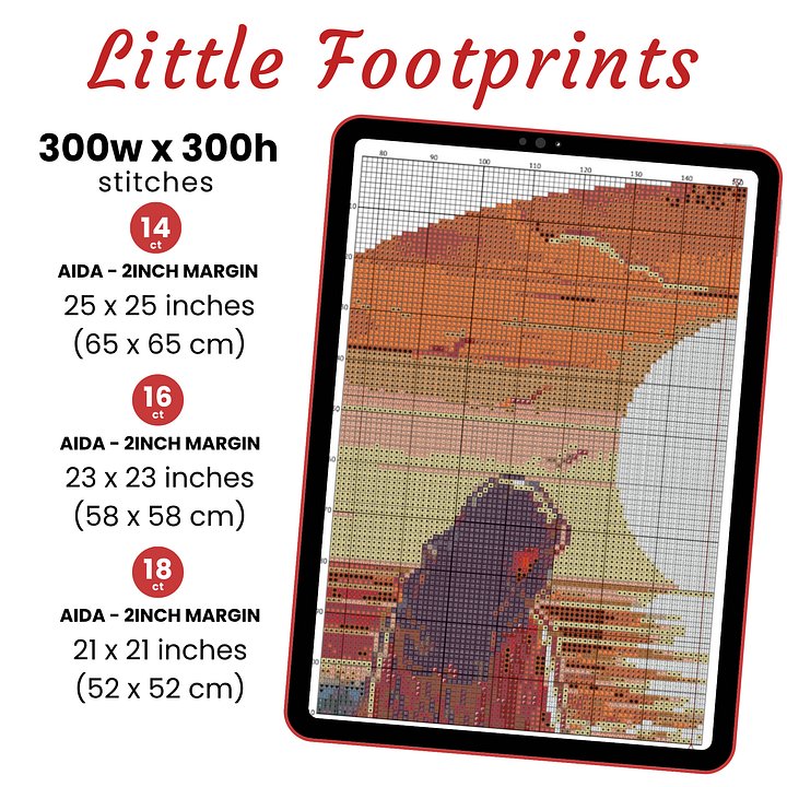 Little Footprints Cross Stitch Pattern product image (2)