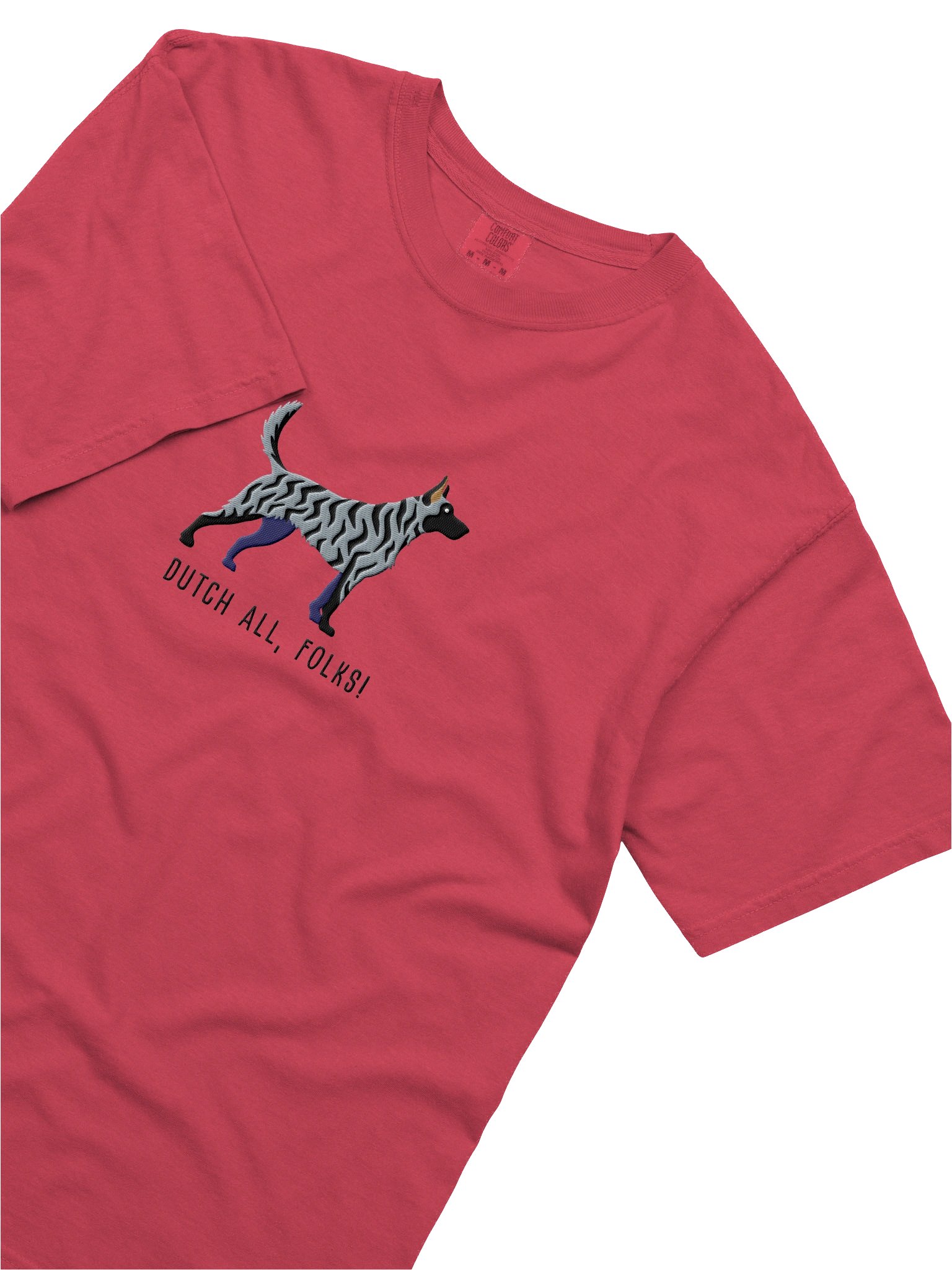 Dutch All, Folks! T-Shirt(Embroidered) of a Dutch Shepherd(Blue Brindle) product image (8)