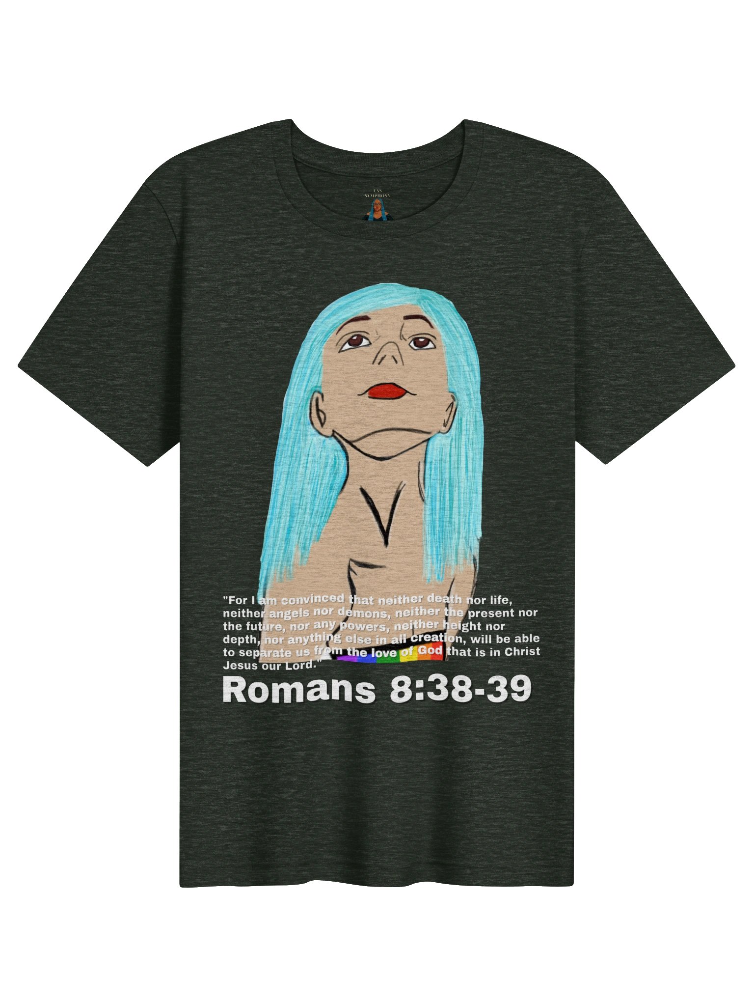 Romans 8:38-39 Lesbian Christian Faith Tee product image (1)