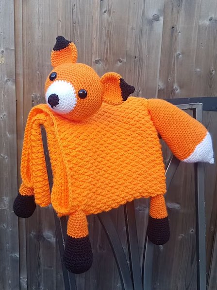 Woodland Fox Baby Blanket Crochet Pattern 3-in-1 Toy Lovey PDF Pattern - Crafting Happiness product image (2)