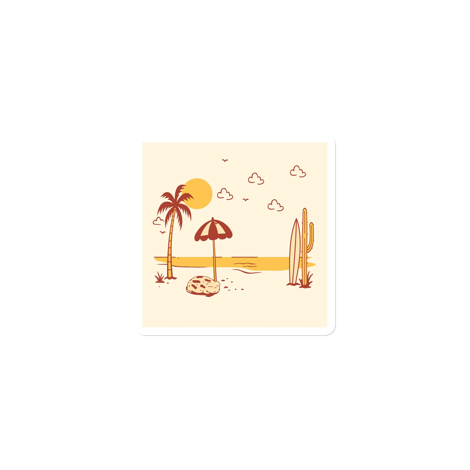 Sunset Beach Die-Cut Magnet product image (1)