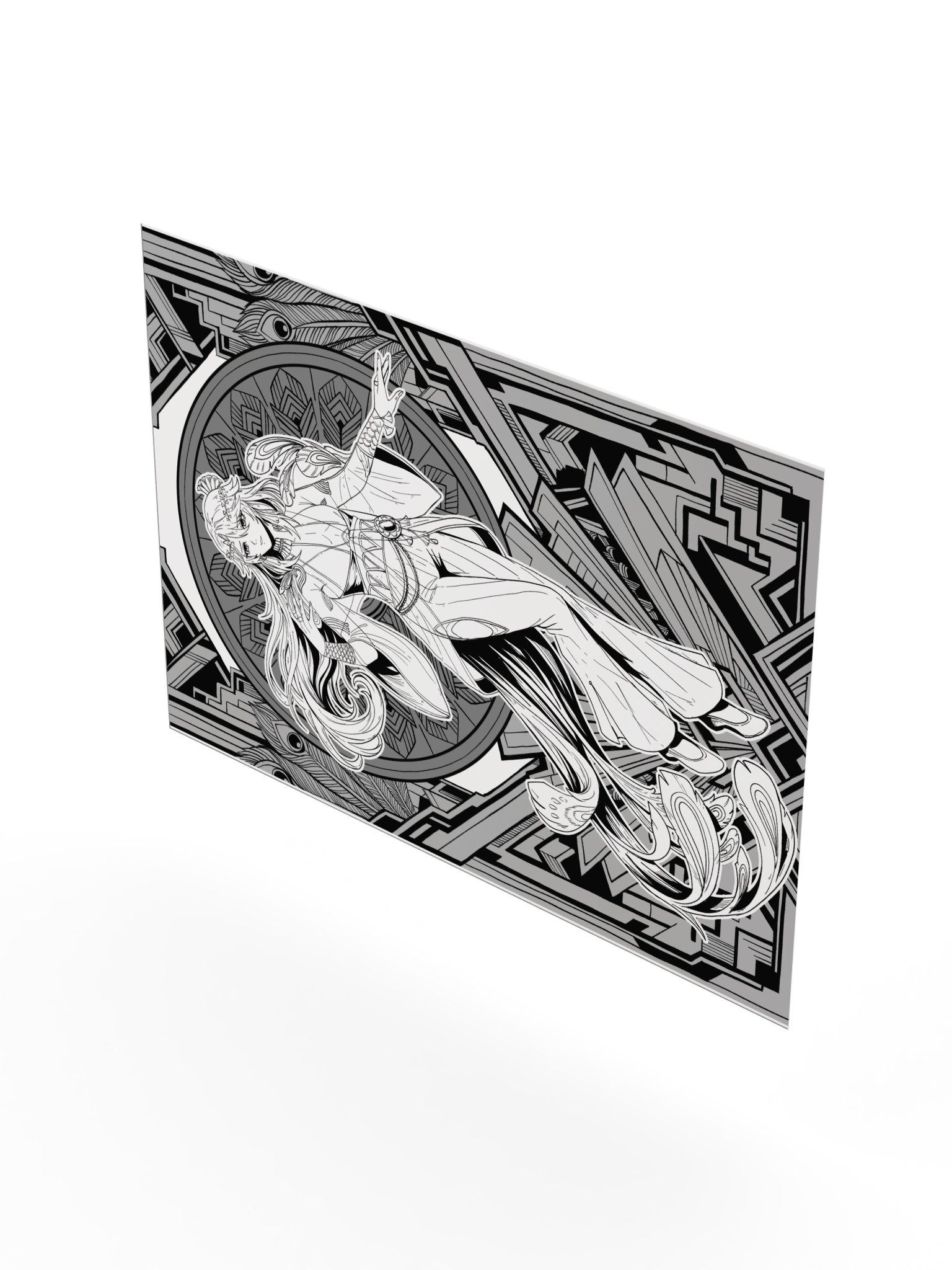 Artsy Hazy Poster (Greyscale) product image (8)