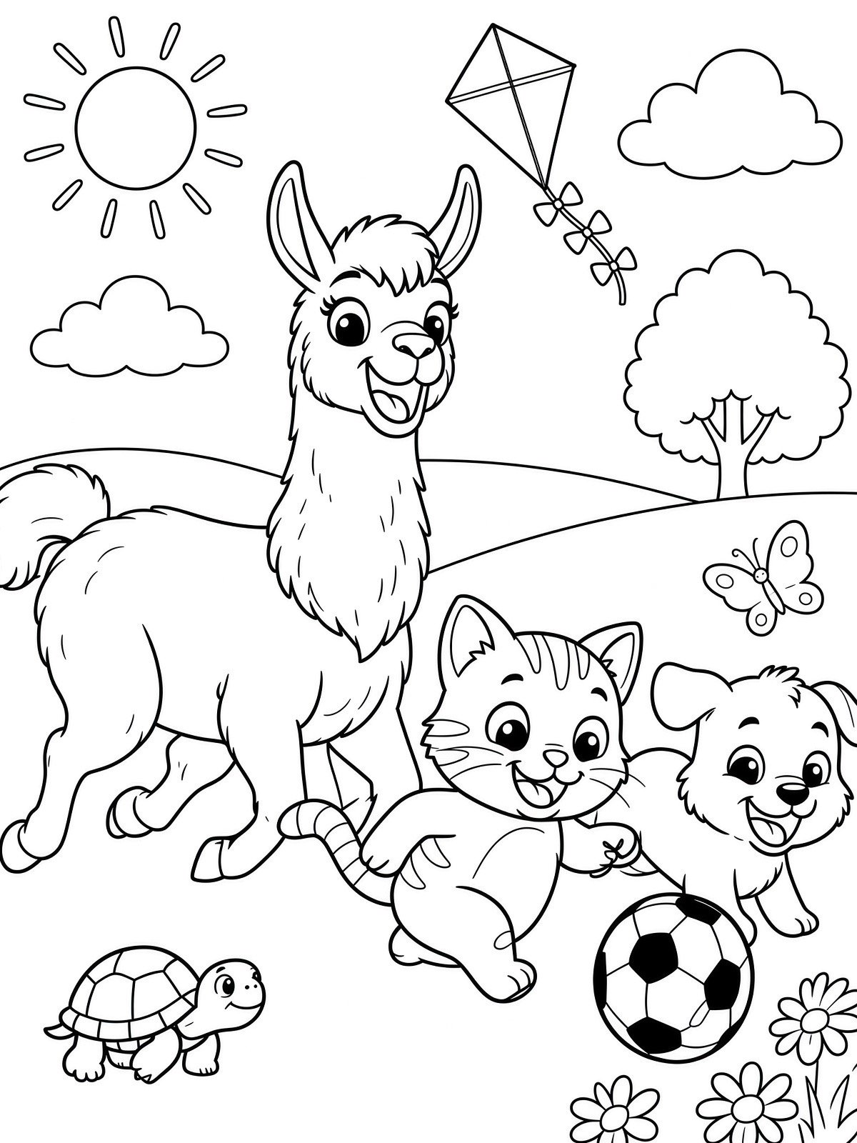 Sing A Rhyme Time Farm Animals Play Soccer Today Coloring Book Pages Bundle for Ages 5+ through Adult | 21 Printable Pages including Title Page l Instant Digital Download PDF Format l product image (6)