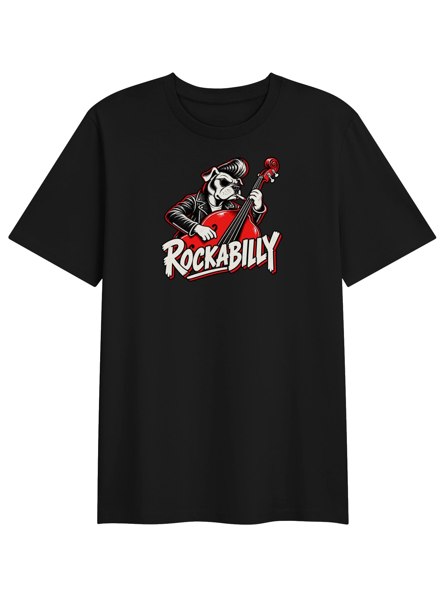 Rockabilly Slap Bass Dog Tee product image (1)