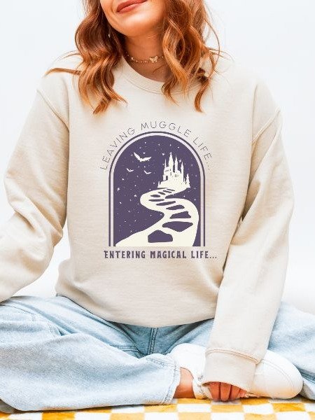 Magical Life Retro Minimalist Fall Sweatshirt product image (7)