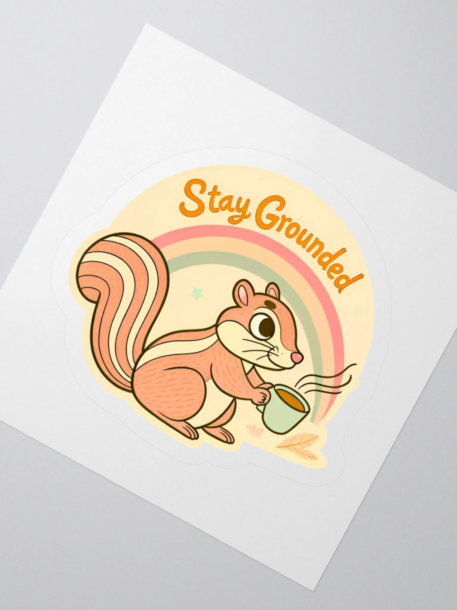 Stay Grounded Chipmunk Kiss Cut Stickers product image (6)