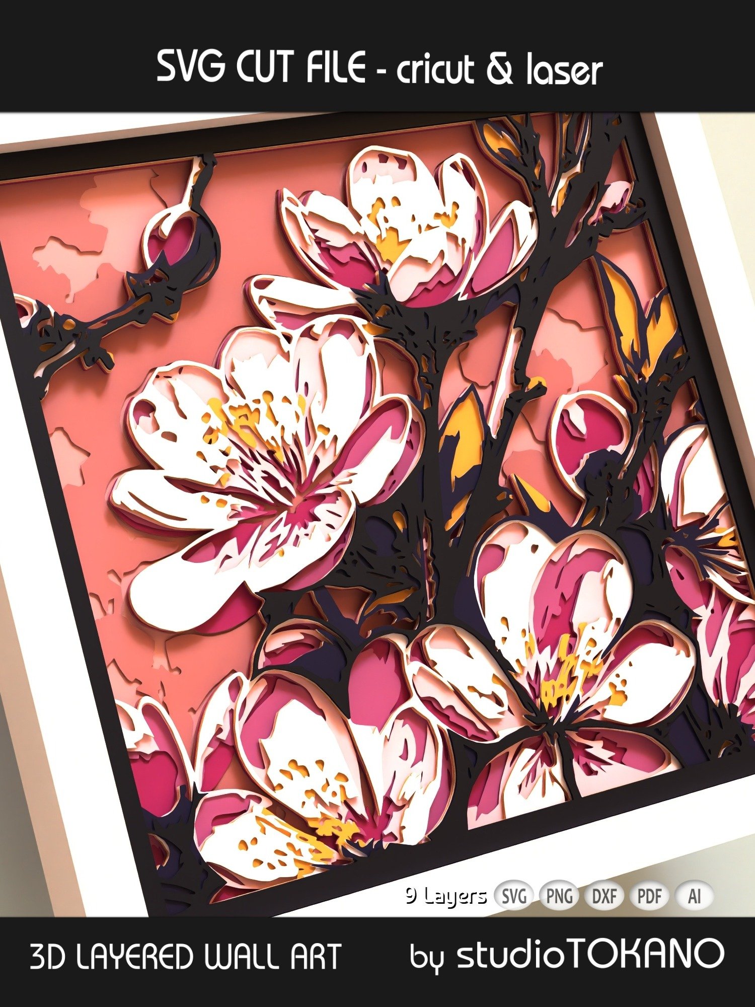 Sakura Shadow box SVG product image (9)