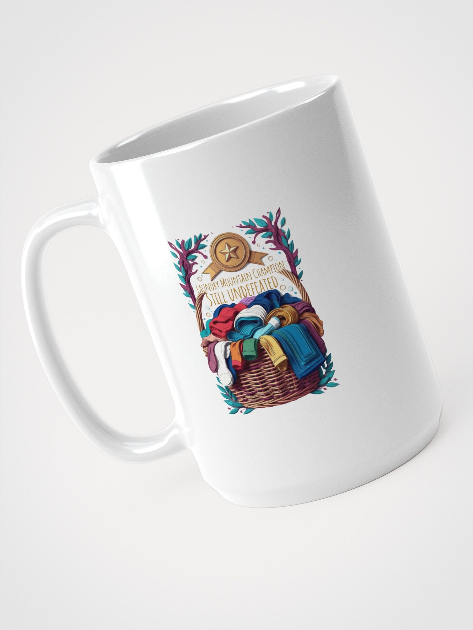 Laundry Mountain Champion Mug | Still Undefeated Funny Mom Chore Gifts product image (4)