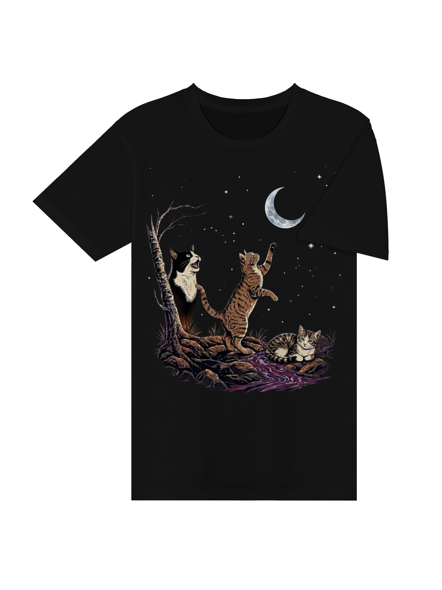 Vintage Moon Cat T-Shirt product image (15)