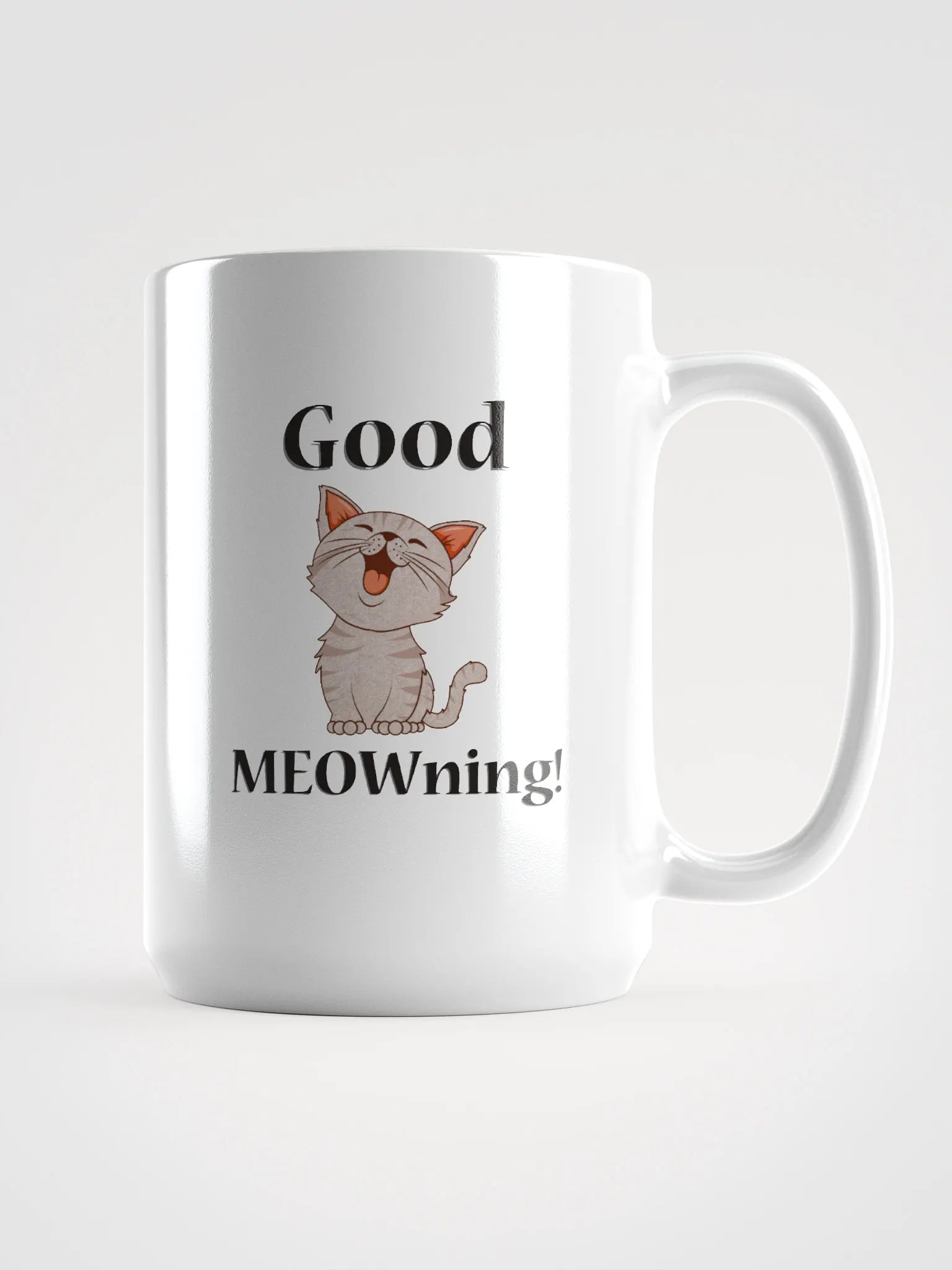 Good ME0Wning! White Glossy Mug product image (1)