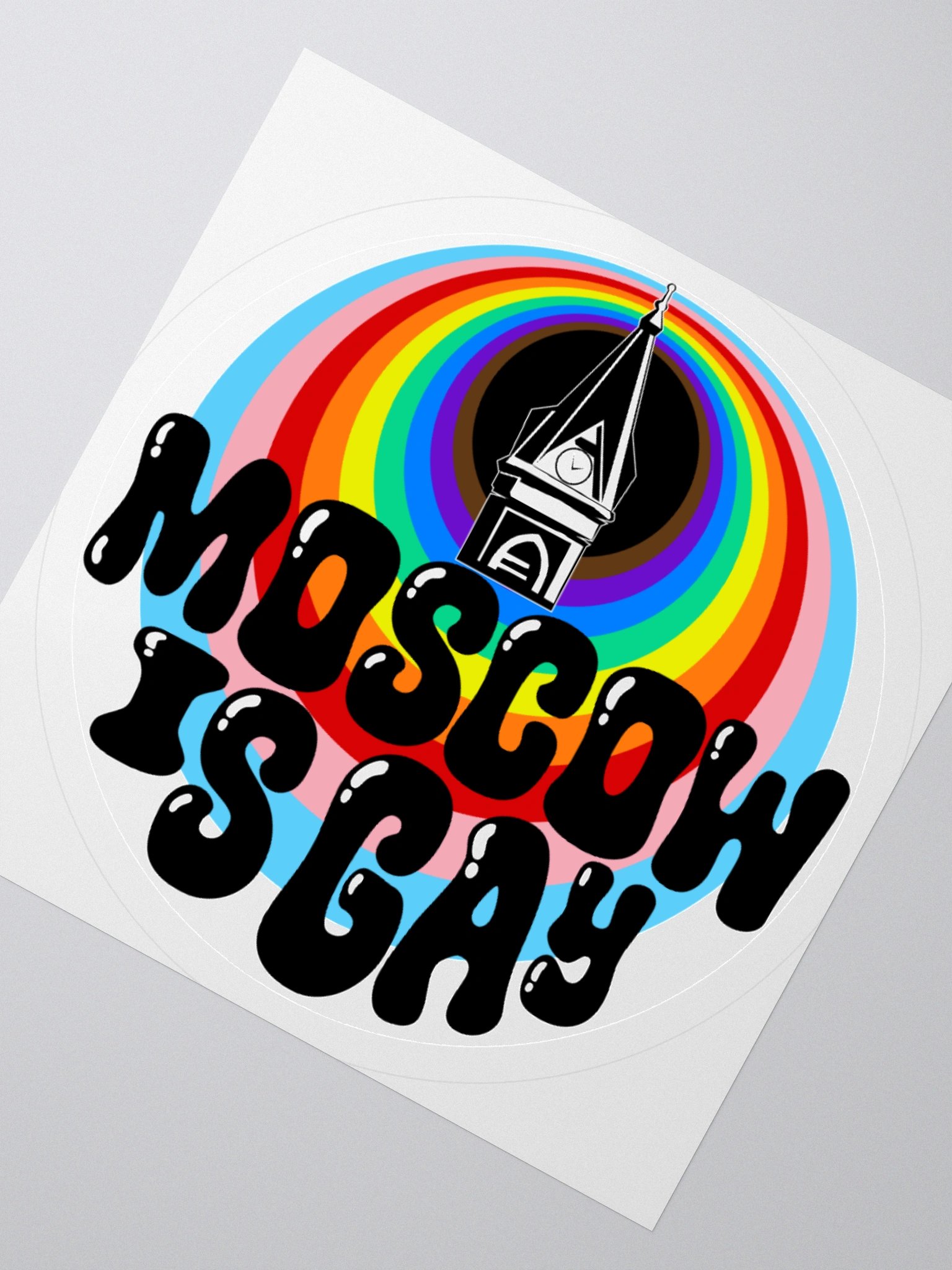 "MOSCOW IS GAY" city sticker product image (2)