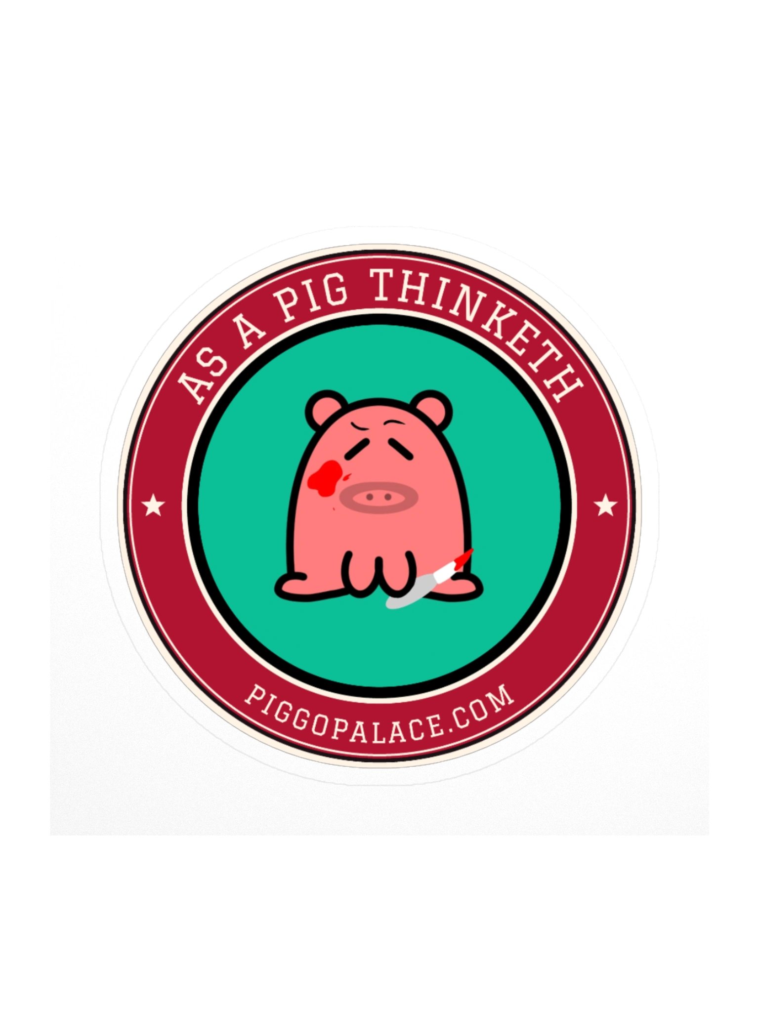 Murder Piggo Sticker | As a Pig Thinketh product image (1)