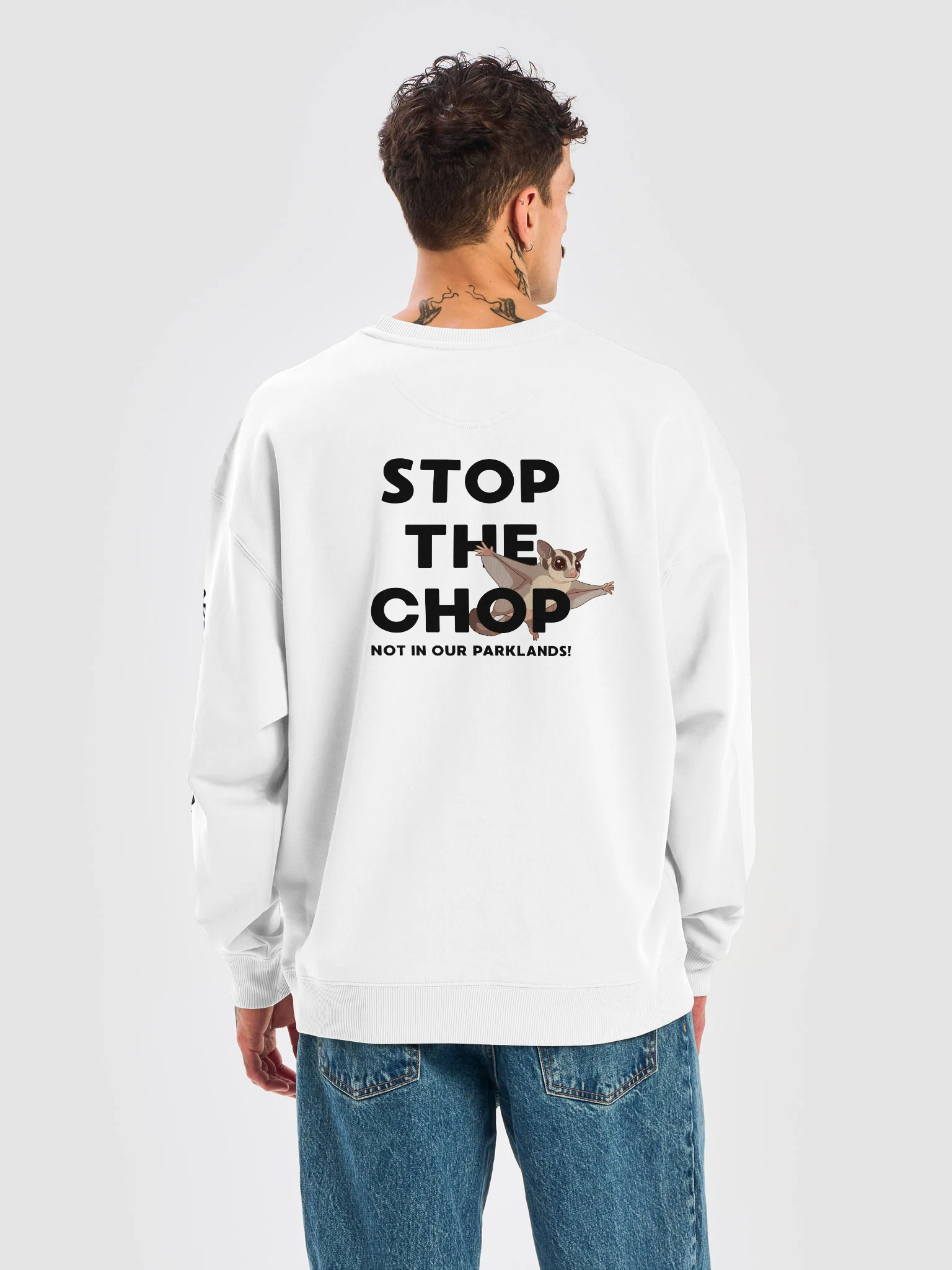 STOP THE CHOP | Sugar Glider | Unisex | Premium Organic Oversized Sweatshirt product image (6)