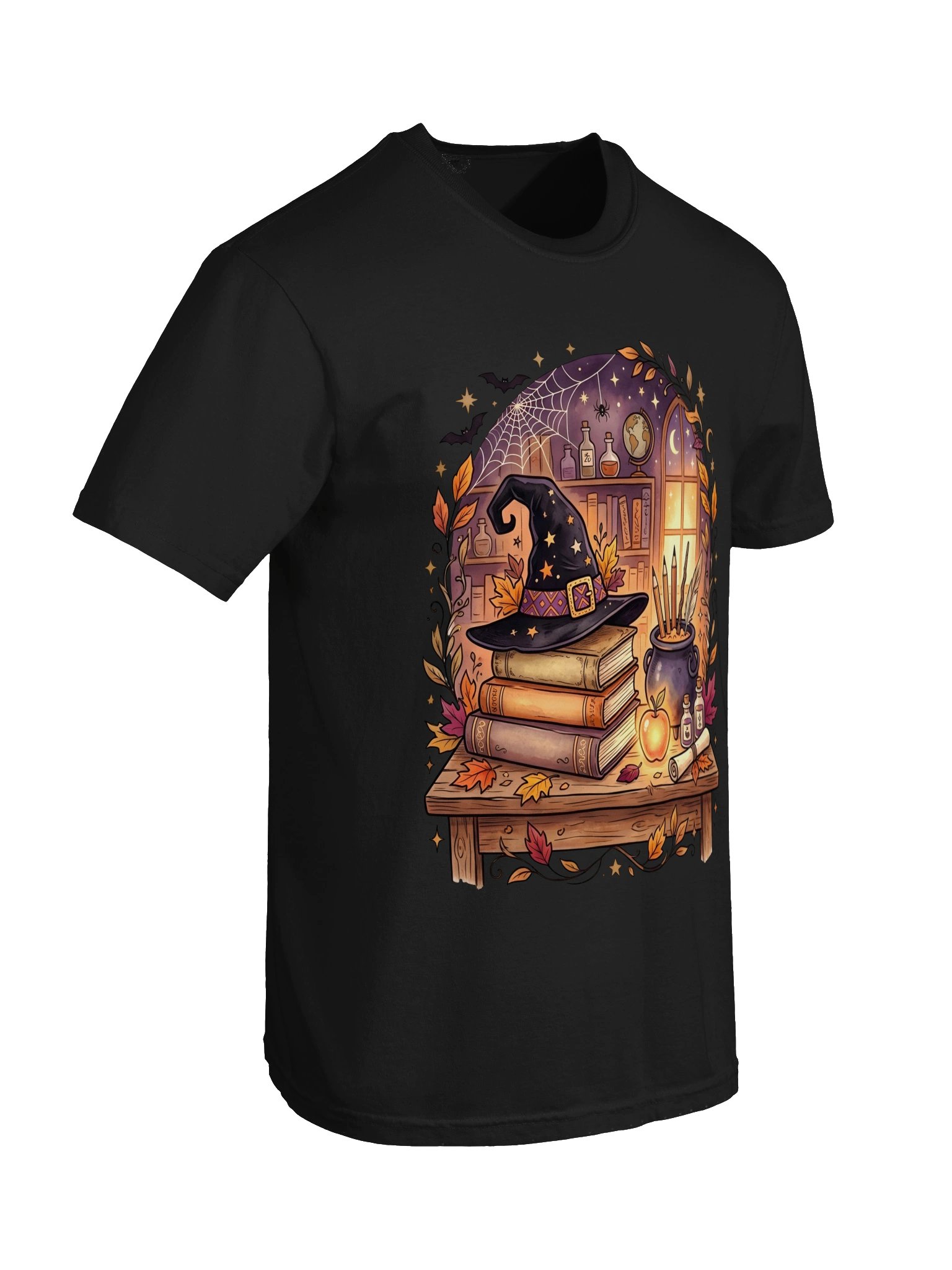 Witchy Cat Book Lover T-Shirt | Gothic Bookish Halloween Tee | Dark Academia Reader Gift product image (71)