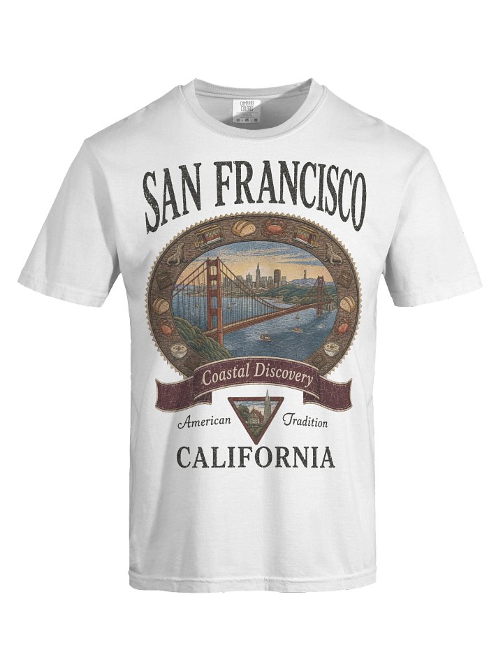Vintage San Francisco Shirt, California Graphic Tee, Comfort Colors 1717 Golden Gate Travel T-Shirt product image (28)