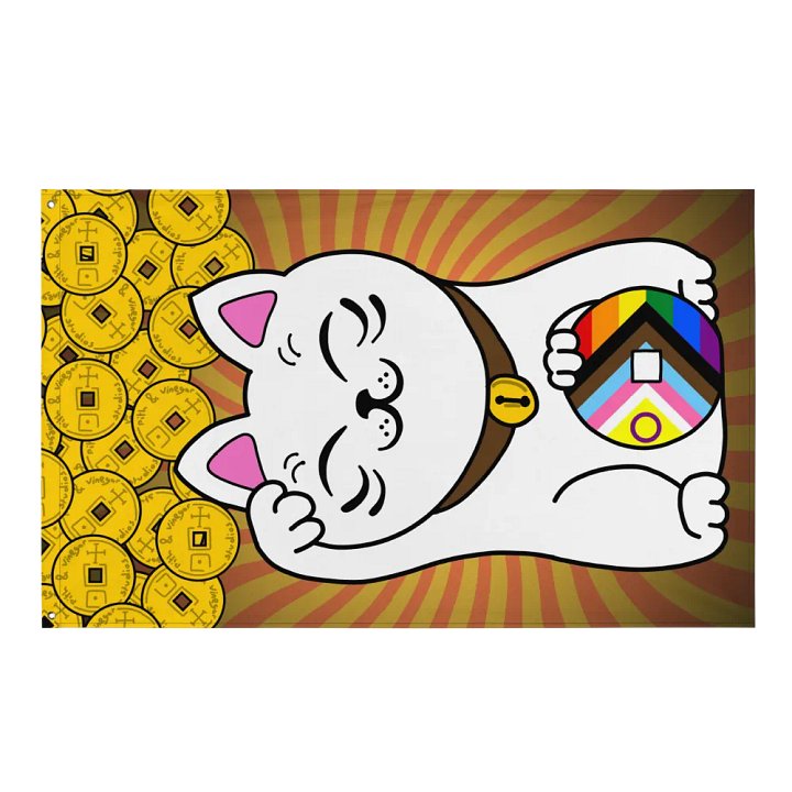 Maneki neko progressive pride flag product image (1)