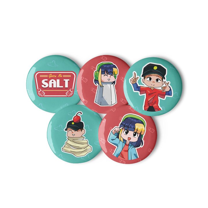 Gotta Be Salt Button Pins product image (1)