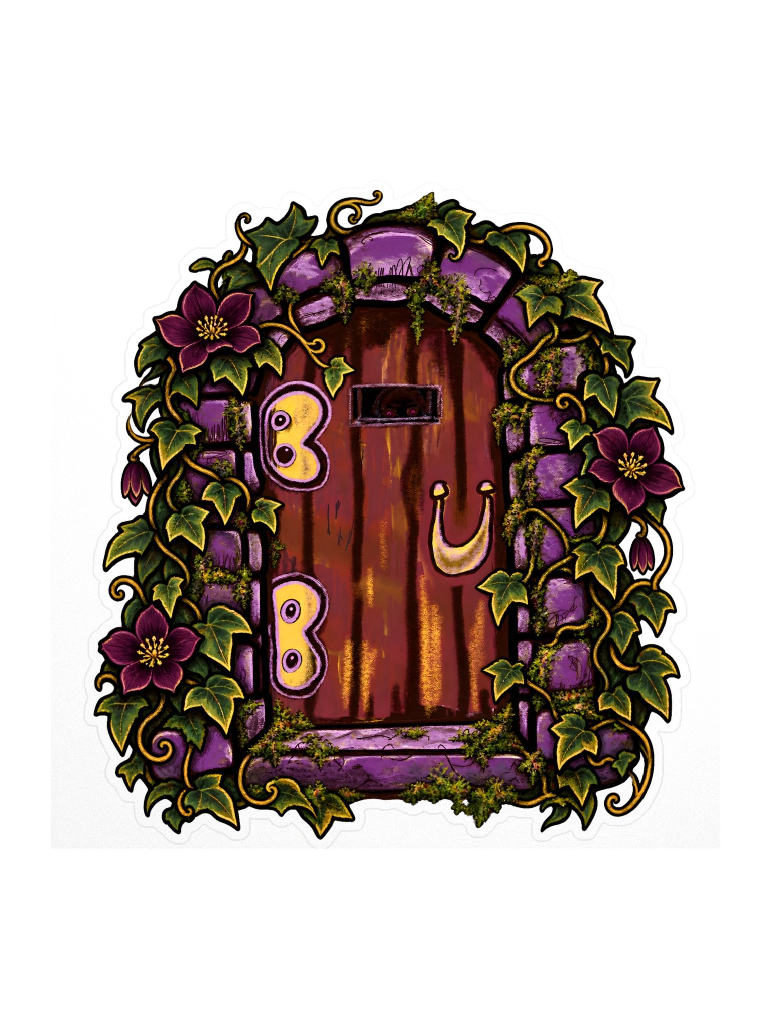 The Door Left Open, Garden Door Sticker (3 inch vinyl) product image (1)