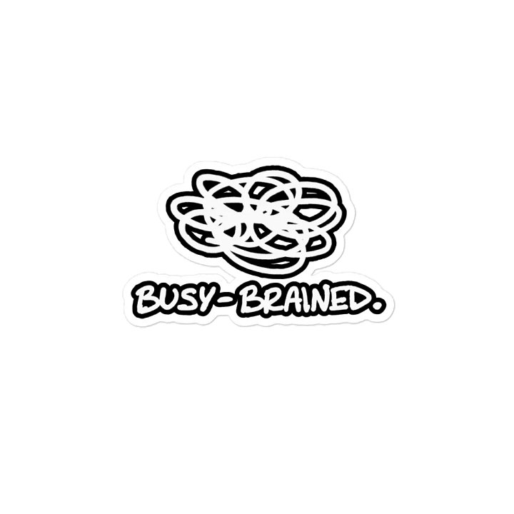 BUSY-BRAINED (lined design) magnet product image (2)