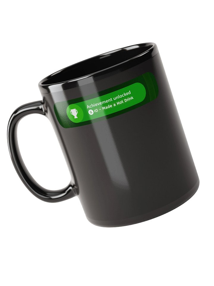 The Achievement Mug - Black Edition | Glossy Black Gamer Mug product image (1)