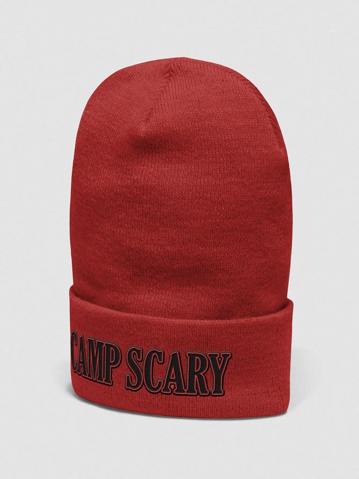 Something Scary Cuffed Beanie - Red Camp Scary with Black logo product image (2)