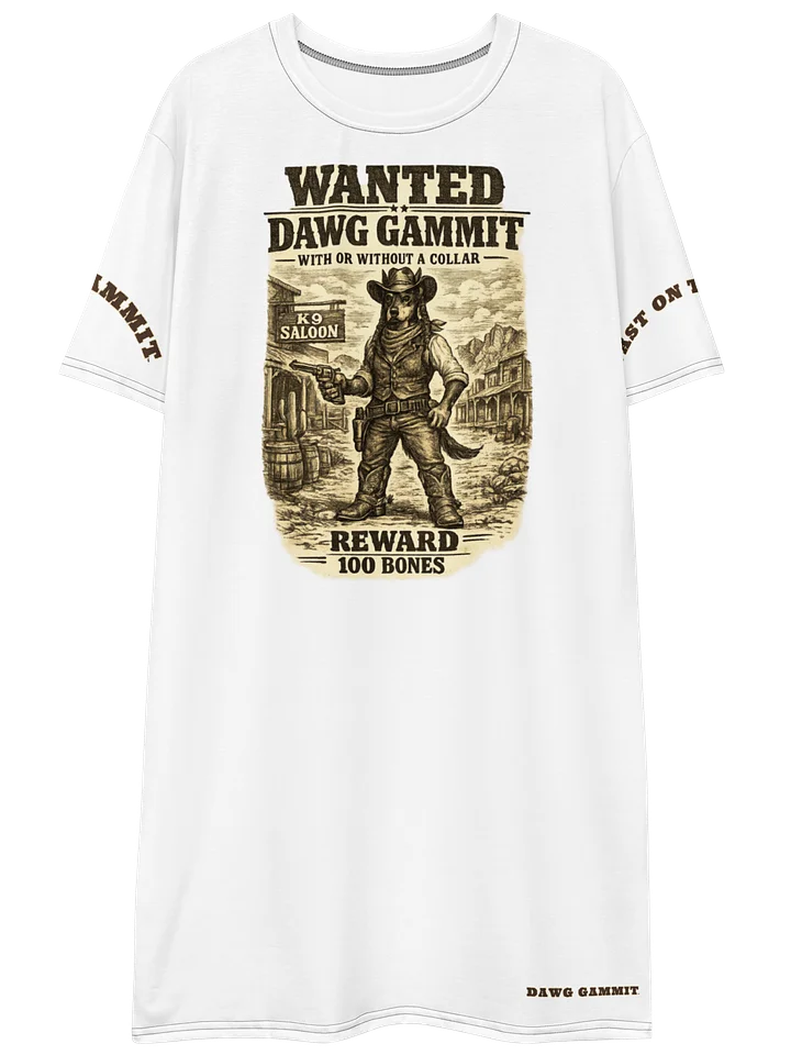 Dawg Gammit Wanted Doberman T-shirt Dress product image (1)