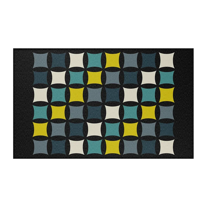 Mid Modern Century Inspired Chenille Area Rug - Midnight product image (2)
