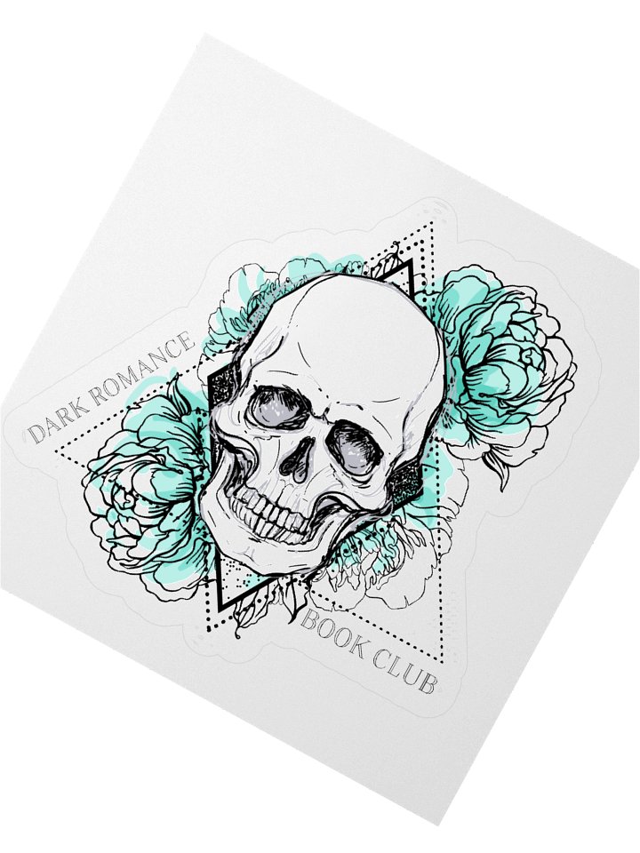 Dark Romance Floral Skull Sticker product image (6)