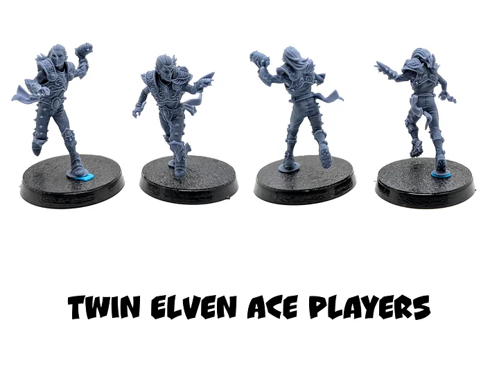 Twin Elven Ace Players - Brutefun Miniatures product image (1)