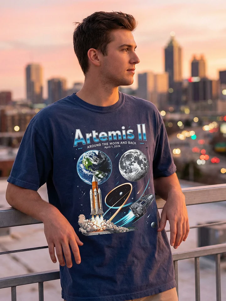 Artemis II Space Mission T-Shirt Moon Rocket Graphic Tee product image (2)