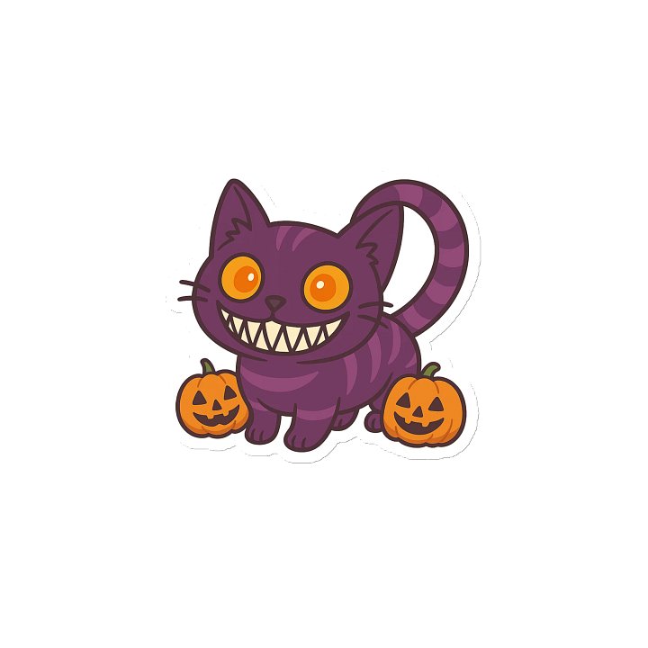 Mischievous Cat and Pumpkins magnet Magnets product image (2)