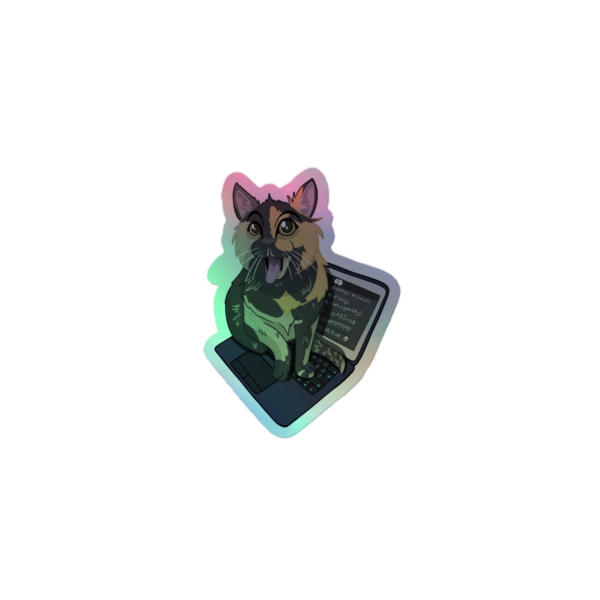 Holly holographic sticker product image (1)