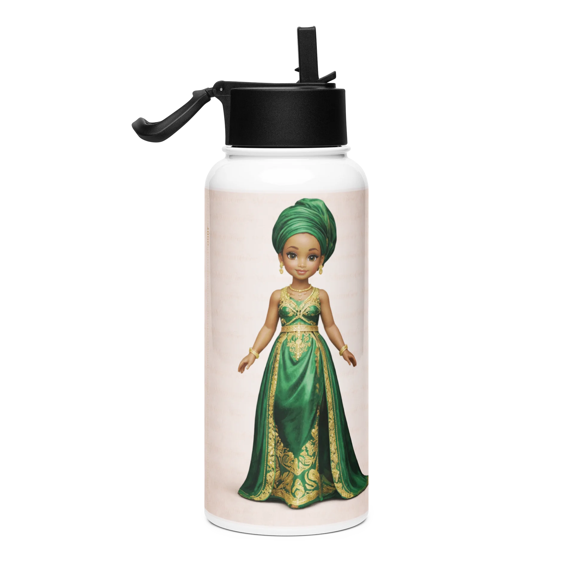 Emerald & Gold Queen Stainless Steel Water Bottle product image (4)