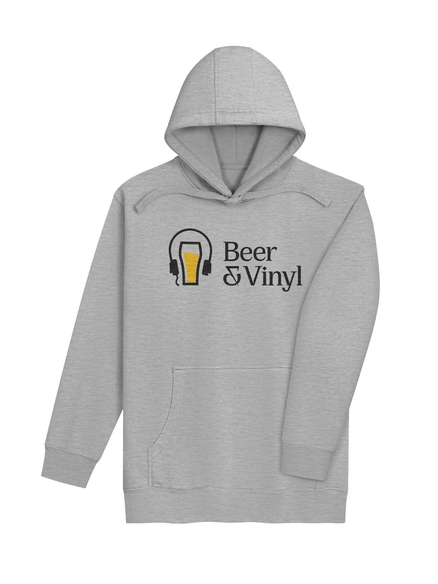 Beer & Vinyl Gray Hoodie product image (4)