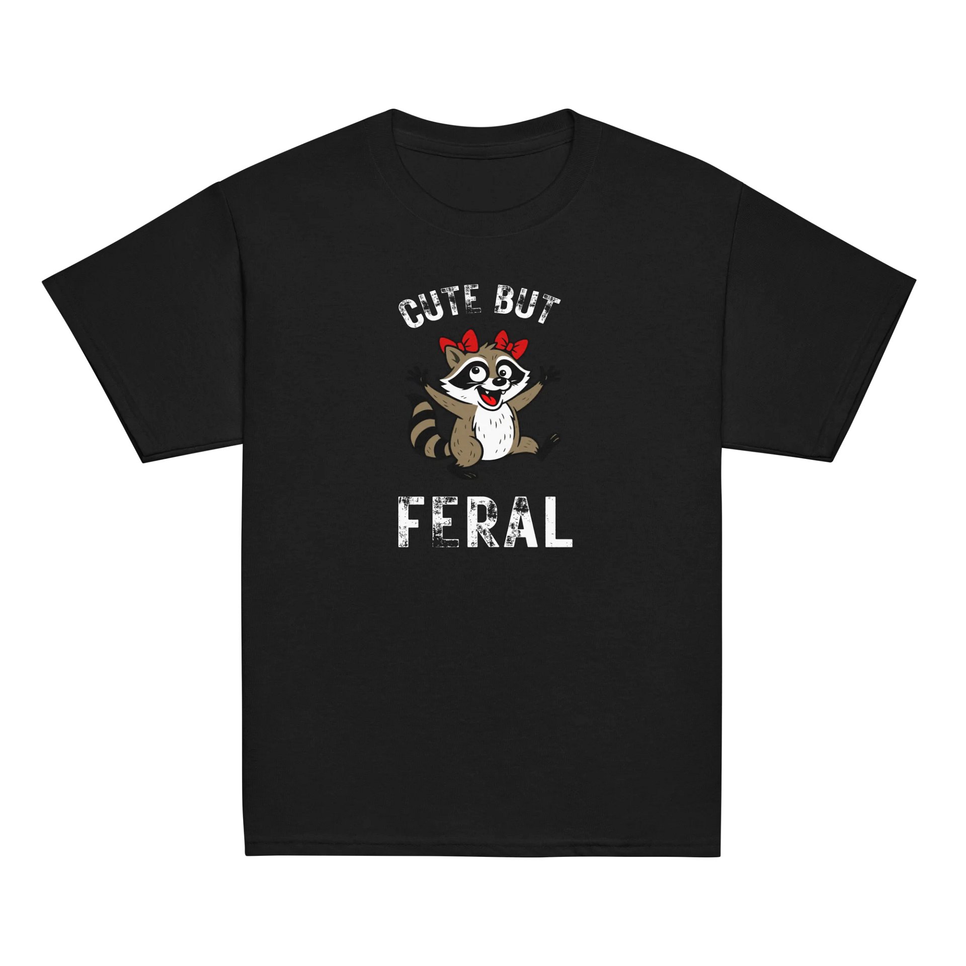Cute But Feral Raccoon Youth Tee product image (3)