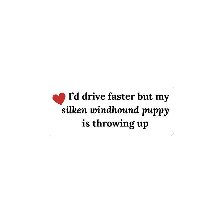 Carsick Puppy Magnet - Heart product image (1)
