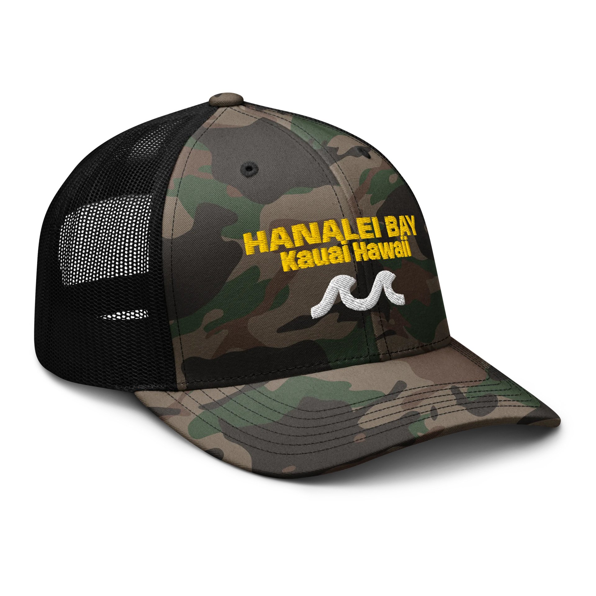 Hanalei Bay Kauai, Hawaii - Camouflage Trucker Hat product image (8)