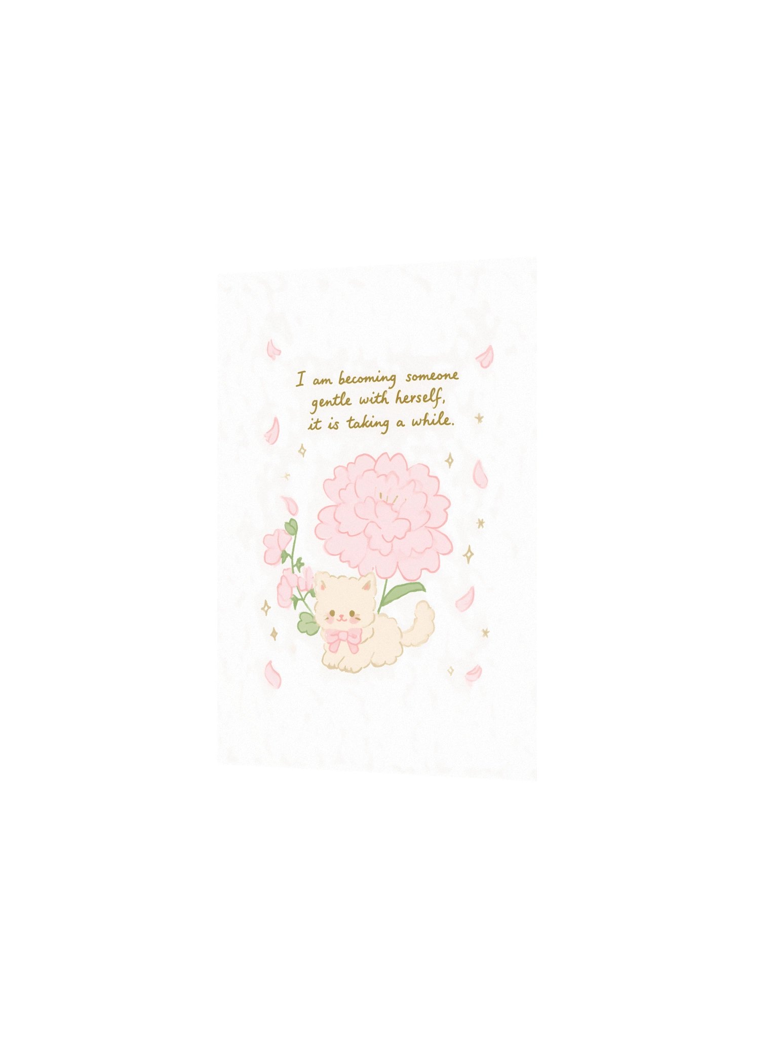 Gentle with Herself Cat Quote Poster product image (12)