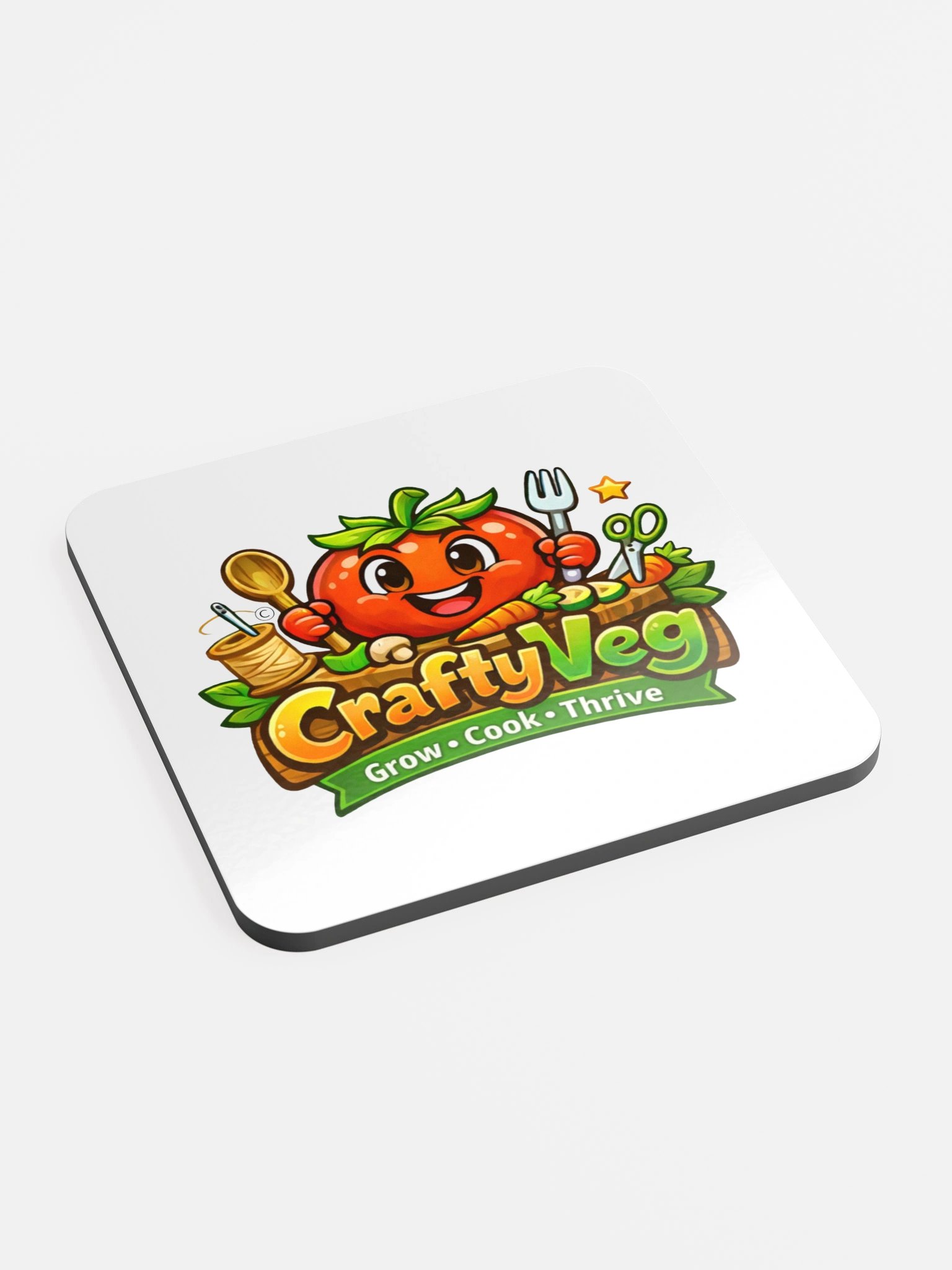 CraftyVeg Logo Coaster product image (2)