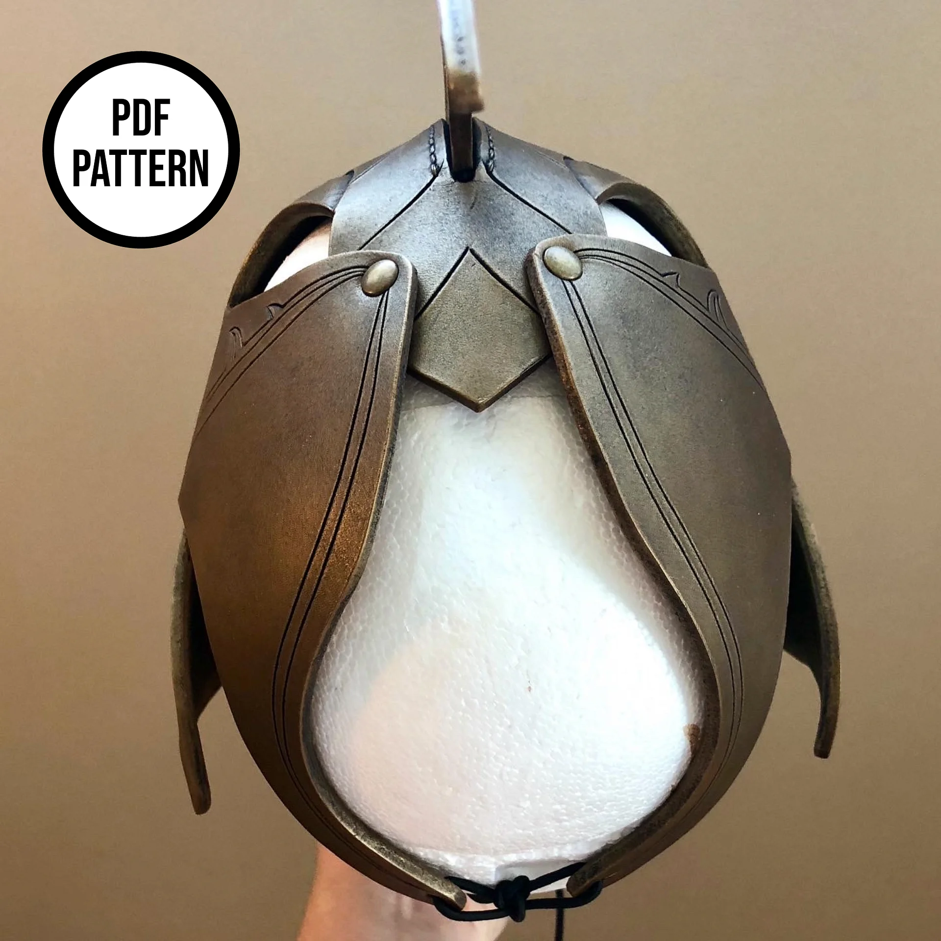 Elven Helm - PDF Pattern for EVA Foam & Leather product image (4)