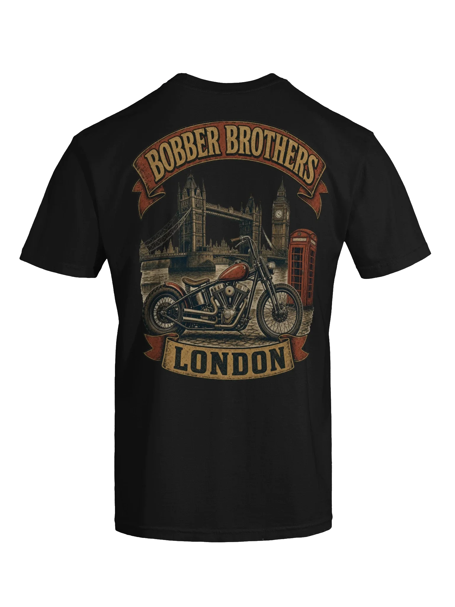 London motorcycle t-shirt design by Bobber Brothers