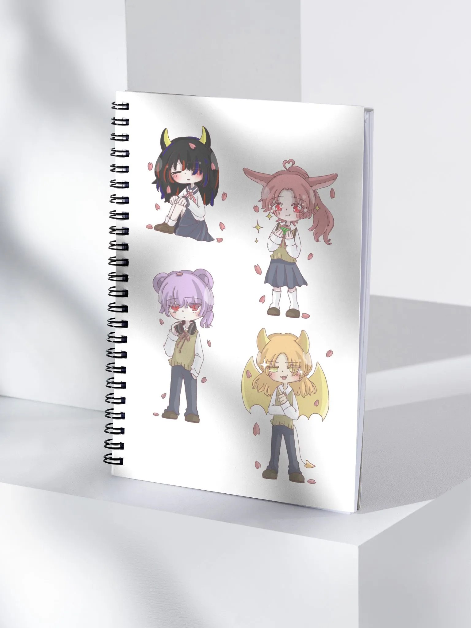 Hungry Demon and Friends Spring Notebook product image (1)