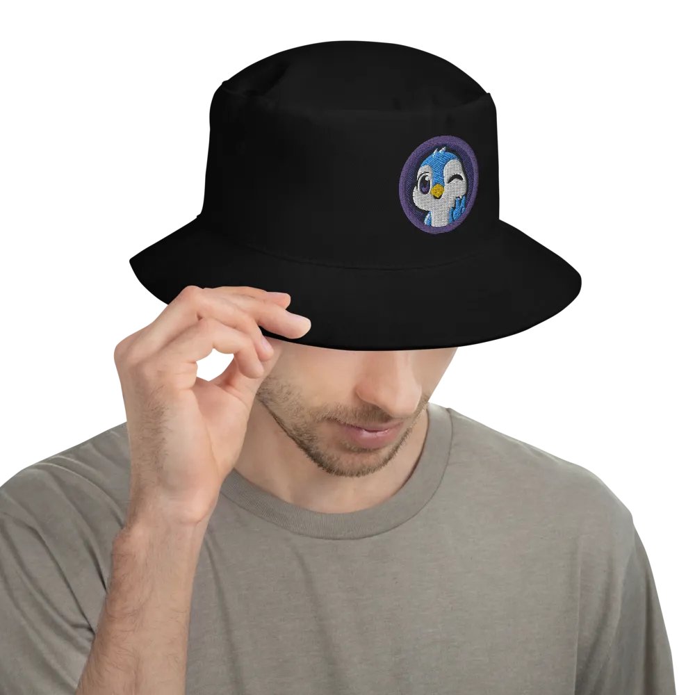 Peace Penguin Embroidered Bucket Hat product image (4)